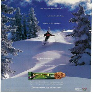1998 Nagano Olympics Nature Valley Bar Print Ad/Poster from Vintage Magazine